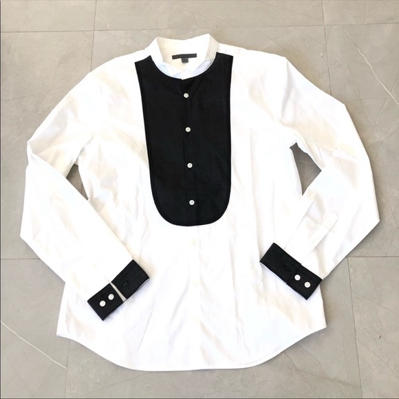 JOHN VARVATOS Black White Button Down Shirt Sz L - Picture 11 of 14
